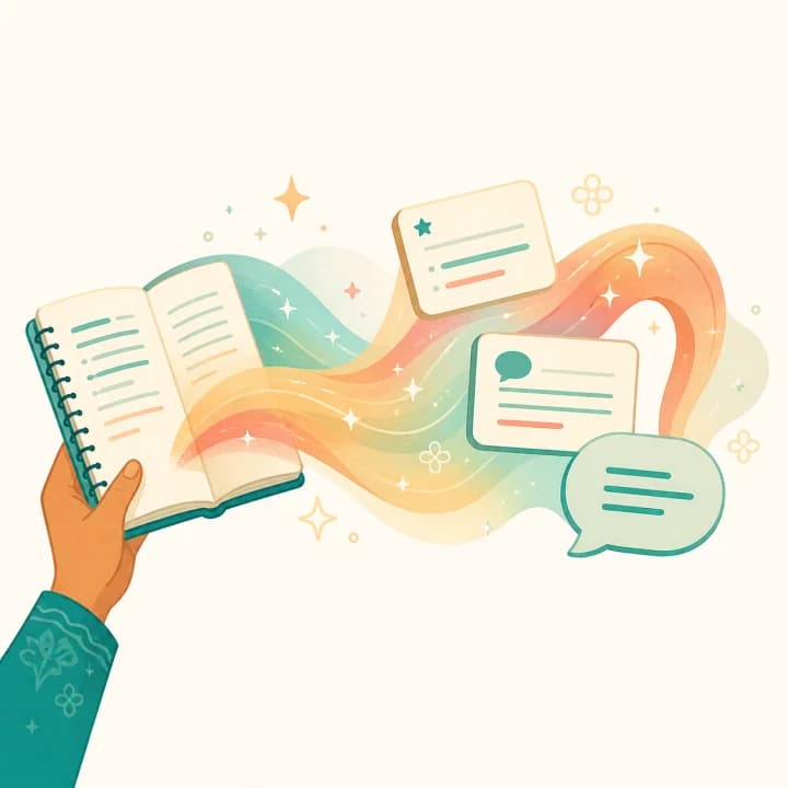 Class notes transforming into personalized language practice